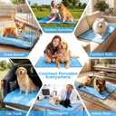 Dog Cooling Mat, Arc-Chill Cooling Fiber Self-Cooling Pad for Dogs - 40" x 28" Washable Non-Toxic Summer Pet Mat, Non-Slip Foldable Portable Soft Pad for Indoor Outdoor/Kennel Sofa Bed Floor Car