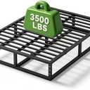 14 Inch Bed Frame Queen Size,Metal Platform Upgrade Heavy Duty Bedframe | Dual-Layer Reinf,Easy Assembly,Noise-Free,6 Mattress Stoppers,3500LBS Capacity,No Box Spring Needed,Headboard Holes