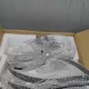 Ceiling Fan with Lights Remote Control, 24" Black, 6 Speeds 3 Light Color Low Profile Flush Mount Ceiling Fan for Kitchen Bedroom