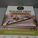 Walker Tray for Folding Walker with Cup Holders, Non-Slip Mat & Bag - Adjustable Universal Plastic Food Table for Seniors - Detachable Guardian Accessories - Removable Walker Trays for rolling walker