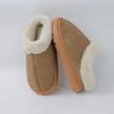 DCLTD Fluffy House Slippers for Women Men Bedroom Shoes Cozy Warm Slip on Indoor and Outdoor Winter Platform Shoes Super Soft Cloud Slippers Christmas Gifts (8.5, Fur Brown)