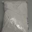 NeColorLife Velvet Square Ottoman Cover, Stretchable Footrest Stool Slipcover with Elastic Band for Rectangle and Square Storage Ottoman(Large,Off White) 