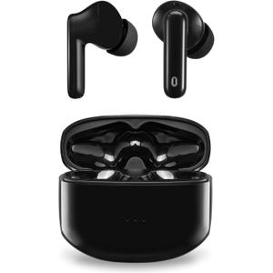iLive IAEBTN333B Active Noise Cancelling Wireless Earbuds, in-Ear Detection Headphones, Sweatproof Bluetooth 5.3 Stereo Earphones, Immersive Sound Premium Deep Bass Headset, Black
