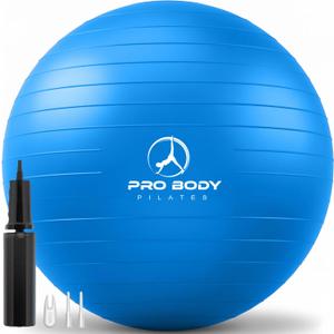 ProBody Pilates Exercise Ball - Multiple Sizes Gym Grade Balance Ball for Fitness, Yoga, Workout, Pregnancy & Physical Therapy (S: 15-18 inches/38-45 cm, Blue)