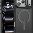 BENTOBEN Magnetic for iPhone 17 Pro Max Case 2025 [Compatible with Magsafe] [Military-Grade Protection] Matte Women Men Anti-Slip Shockproof Bumper Phone Cases for 17 Pro Max 6.9", Grey/Black