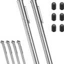 ETENWOLF Pencil Tire Pressure Gauge 2 Pack (10-50PSI, 20-120PSI) with 16 Tire Caps Calibrated to ANSI B40.1 Grade B(2%), Stainless Steel Body, for Cars, Pickups, RVs, Bicycles