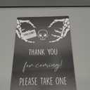 Halloween Baby Shower Table Sign, Thank You For Coming Sign, Pack of 1 Wooden Tabletop Sign with Stand, Black Gothic Baby Shower Supplies, Gender Reveal Party Decorations - TX20