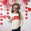 CM C&M WODRO Toddler Valentines Outfit Boy Girl Lover Embroidered Knit Sweater Kid Warm Crewneck Top Pullover Sweatshirt