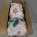 Girls Butterfly Comforter Set Queen Size 7 Piece Bed in A Bag Colorful Flowers Leaves Bedding Set for Kids Teens Super Soft All Season