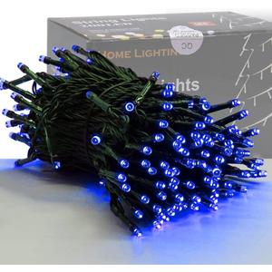 HOME LIGHTING 66ft Christmas Decorative Mini Lights, 200 LED Green Wire Fairy Starry String Lights Plug in, 8 Lighting Modes, for Indoor Outdoor Xmas Tree Wedding Party Decoration (Blue)