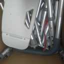 Drive Medical Shower Chair with Back & Padded Arms - Adjustable Height Bath Seat for Safety & Comfort - Lightweight Aluminum Construction- 350 Lb Capacity - White