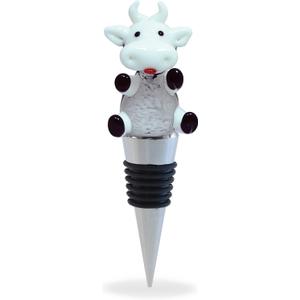 Cheers Cow Glass Wine Stopper  Cute Vacuum Seal Reusable Farm Animal Wine Bottle Stopper  Airtight Leak Proof Bottle Topper Cork Plug, Cute Home Decor & Bar Tool Accessory Gift