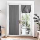 NICETOWN Blackout Roller Shades, No Tools No Drill Cordless Door Blinds for Windows, Thermal Insulated UV Protection Privacy Window Shades for Bedroom (36" W x 72" H, Grey)