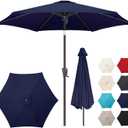 7.5ft Outdoor Patio Umbrella - Table Umbrella Waterprool UV Protection, Sombrillas de Patio with Push Button Tilt, Sun Umbrella for Pool, Porch, Garden, Deck, Backyard (Navy Blue)