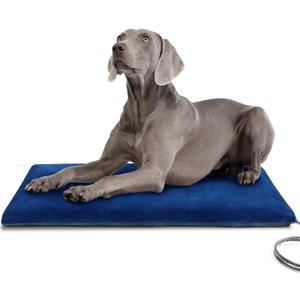 Pecute Outdoor Pet Heating Pad, Automatic Inflatable Dog Heating Pad with Chew Resistant Cord, IPX7 Waterproof, Warming Cat Heating Pad Outdoor Indoor Pet Heating Pads for Dogs Cats, Washable Cover (47.2"L x 27.5"W x 0.5"Th)