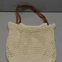 Peicees Crochet Beach Bag Purse, Boho Woven Tote with Leak-Proof Lining For Summer Vacation Travel Casual Shoulder Bag Soft