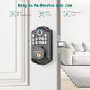 DS10 Pro Keyless Entry Door Lock with APP Control - Fingerprint Electronic Keypad Door Lock, Smart Locks for Front Door, Auto-Lock & One Touch Locking with Bluetooth - Matte Black