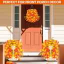 4 x 2PCS Artificial Hanging Flowers Outdoors Fake mums Plants Garden Home Decoration Fall Decor Morning Glory for Outside Planter Front Porch Patio Indoor Home Wedding Garden Porch Window Decoration