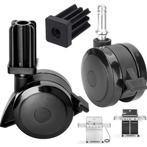 2x 70360 Locking Caster w/Insert for Weber Genesis 300 Grill Parts Genesis E310 E320 S330, for Weber BBQ Wheel Replacement Grill Spirit 310 Parts Spirit E210 E310 for Webber Summit Grill Parts(2007-2011)