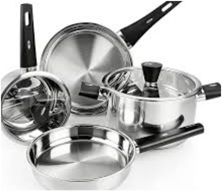 Meythway Stainless Steel Pots and Pans Set Non Toxic, 6PCs Kitchen Cookware Sets with Stay Cool Handles, Dishwasher Safe & Compatible with All Stovetops(Gas, Electric & Induction)