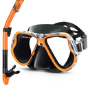Greatever Dry Snorkel Set, Panoramic Wide View, Anti-Fog Scuba Diving Mask,Professional Snorkeling Gear Kids