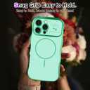 Fiyart Designed for iPhone 16 Pro Max Case, Cute Wave Frame Curly Shape Love Hearts Plating for Women Girls Camera Protection Compatible with MagSafe Magnetic Shockproof Bumper 6.9"-Green