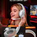 acer Wireless Gaming Headset, PS5 Headset with 2.4GHz for Ps5, Ps4, PC, Switch, Bluetooth 5.3 + 100Hrs Gaming Headphones with Noise Canceling Mic for Laptop, Mobile, Mac, 50mm Drivers (White)
