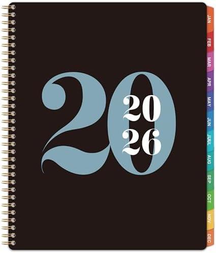 2026 Appointment Book/Planner - Weekly Appointment Book 2026, Jan.2026 - Dec.2026, Daily Hourly Planner, 30 Minute Interval, 8.3"x11", Colorful Tabs, Matte PP cover - Black