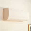 AC Dust Cover for Wall-Mounted Air Conditioners, Protective Cover for Split-Type ACs (A-light Yellow)