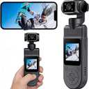 1080P Portable Pocket Action Camera with Rotatable Lens, Mini Body Cam with Audio and Video Recording, Handheld Vlog Camera for Outdoor Sports, Cycling, Travel Vlogging Gimbal Camera