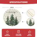 5 x Artoid Mode White Xmas Tree Christmas Round Placemats Set of 4,14 Inch Winter Xmas Holiday Round Table Mats for Dining Decoration (Beige)