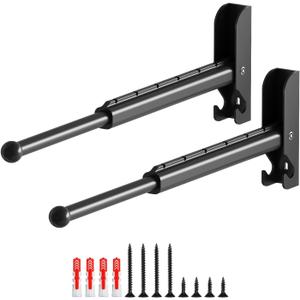 BaiNong Wall Mounted Drying Rack 13" Foldable Clothes Hanger Black Pull-Out Clothes Drying Rod for Laundry, Closets, Rntryway (2, 13" Black)
