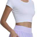 MathCat Cute Pleated Skirts for Women, High Waisted Tennis Golf Skorts with Seamless Shorts (X-Large, Lavender Purple)