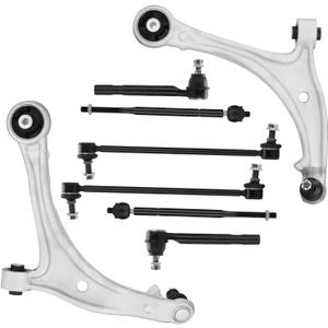 Front Lower Control Arms & Ball Joints Inner Outer Tie Rods Sway Bar Links Suspension Kit Replacement for Honda Odyssey 2005-2010(8pc)
