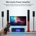 Romicta 4 Channel Bluetooth 5.0 Stereo Amplifier, 50Wx4 Home Audio Stereo Receiver, 1200W Max, USB/SD/FM, Class D HiFi Power Amp for Home Theater, Car & Karaoke, Includes Remote & Power Adapter