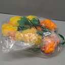 Tigeen 8 Bundles Marigold Flowers Bulk Day of The Dead Artificial Faux Flower with Stem Dia De Los Muertos Decorations for Halloween Diwali Garland Wreath Wedding Party Home(Orange and Yellow)