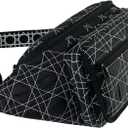 Diaper Fanny Bag With Changing Pad, YKK Zippers,Wipes Pocket,Unisex,Stylish,for Excursions Short Quickly Day Out (Black)