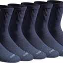 Dickies Men's Dri-Tech Mid-Crew Comfort Length Moisture Control Socks (6, 12 Pairs) (X-Large)