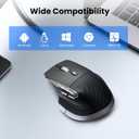 CITLLA Wireless Bluetooth Mouse, Ergonomic Rechargeable Silent Mouse with Multi-Device, Adjustable DPI, Flying Scroll & Thumb Wheel, Bluetooth Mice for Laptop, Computer, Tablet, Smartphone (Black)