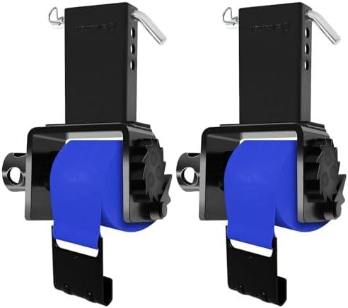 SALUINOKI 4 Pack Trailer Stake Pocket Winch Flatbed Kit Blue, Capacity 16,200 lbs Utility Flatbed Accessories, Include 4 inch Flatbed Winch Straps 30 Ft for 2x4 Stake Pockets