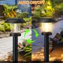 ALEPOD Solar Pathway Lights Outdoor - 8 Pack Solar Powered Garden Lights Waterproof, Decor Landscape Lighting with Three Lighting Modes for Yard, Lawn, Walkway, Driveway, Warm White