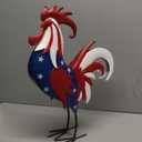 Rooster Statue Chicken Animal Sculpture Garden Decoration Metal Yard Art for Patio Lawn Backyard Outdoor Indoor Decoration (#3)