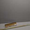 BlastHome Non-Adjustable Luxury Curtain Rods for Windows, 1 Rod Set, 3 1/2 foot Fixed Length, Brushed Gold