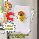 10 Pack Ceramic Mini Vase Magnets for Fridge with 20 Artificial Flower Stems, Decorative Flower Vase Refrigerator Magnets, Magnetic Vases for Kitchen Office Home Decor