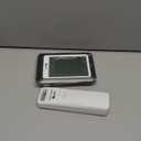 Indoor Outdoor Thermometer Wireless Weather Station, Temperature Humidity Monitor Battery Powered Inside Outside Thermometers with 330ft Range Remote Sensor and Backlight DisplayMetal Black