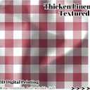Renaiss 26 x 36 Inch Buffalo Check Tier Curtains for Kitchen Thick Linen Buffalo Plaid Gingham Rod Pocket Cafe Bathroom Window Curtains Dining Room Short Window Treatment Burgundy Red White 2 Panels