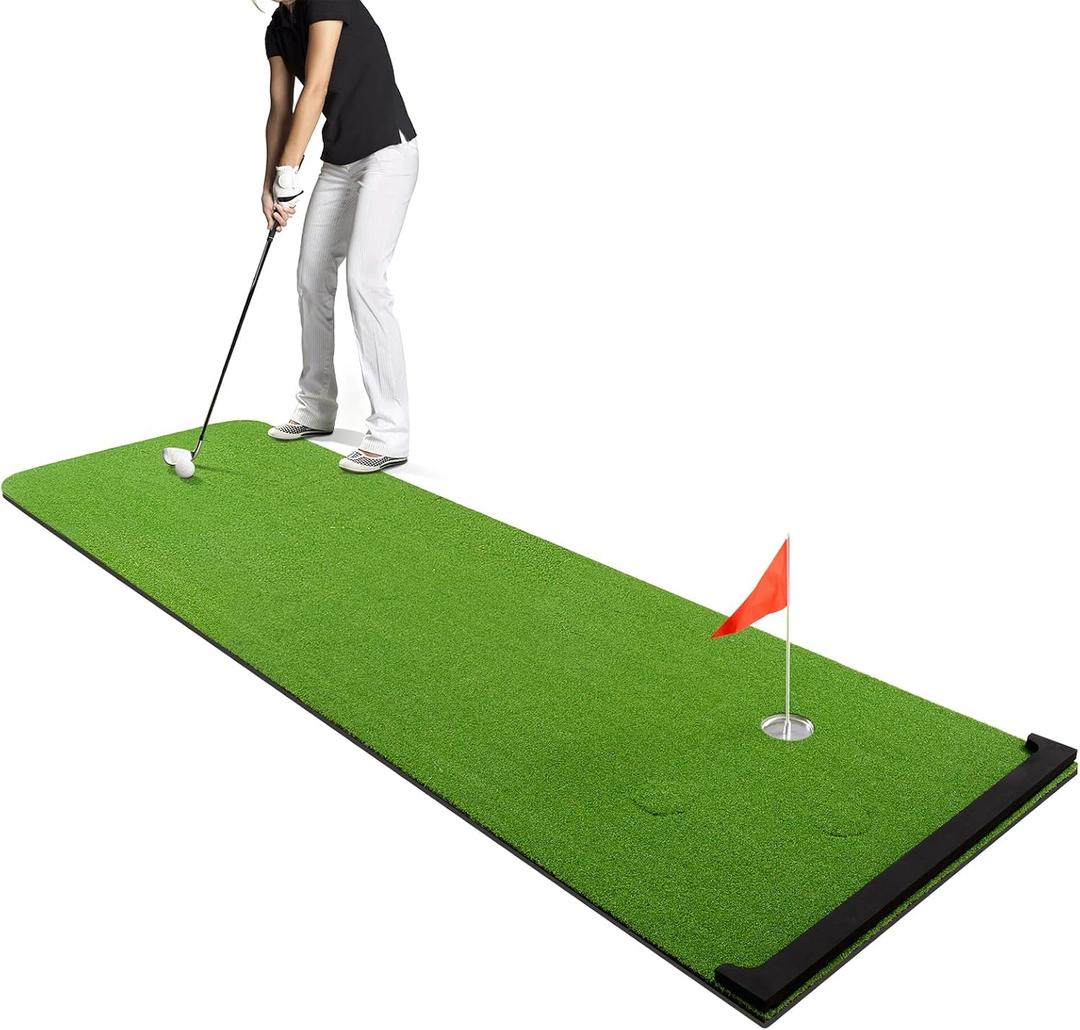 Wekin Golf Putting Green 3x10ft/4x10ft Thickening Indoor Golf Turf Game Set