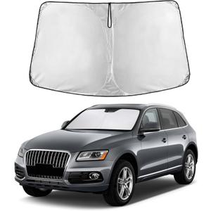 EcoNour Windshield Sunshade Compatible for Audi Q5/SQ5 2009-2015 2016 2017, Sun Visor for Front Windshield & Window Sun Shade Cover, UV Heat Blocker & Protector, Car Accessories