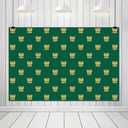ZJRBJB 10x8ft Green Indian Pooja Backdrop Lotus Marigold Garland Puja Diwali Pujan Background for Chatiya Ganesh Mehndi Festival Decorations Wedding Party Photo Props