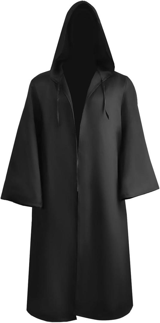 Tianlai Men's Cosplay Robe Costume Hooded Cloak Halloween Cosplay Costume Robe Cloak Cape